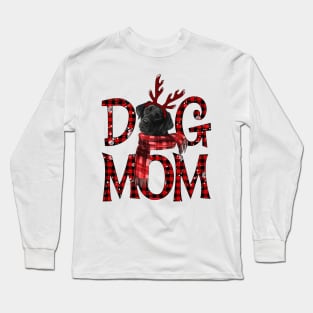 Black Labrador Mom Christmas Dog Mom Dog Lovers Long Sleeve T-Shirt